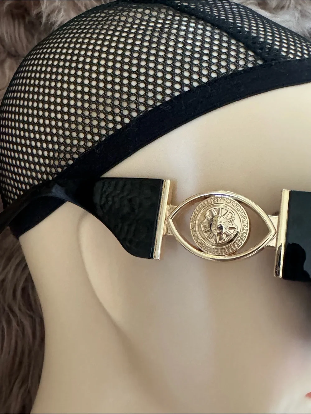 Futuristic sunglasses oversized celestial with gold sun on sides